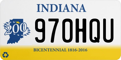 IN license plate 970HQU