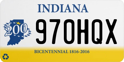 IN license plate 970HQX