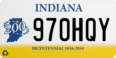 IN license plate 970HQY
