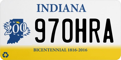 IN license plate 970HRA