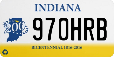 IN license plate 970HRB