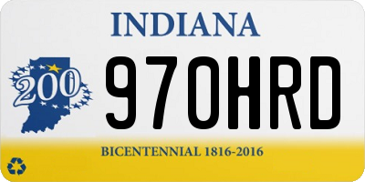 IN license plate 970HRD