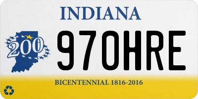 IN license plate 970HRE