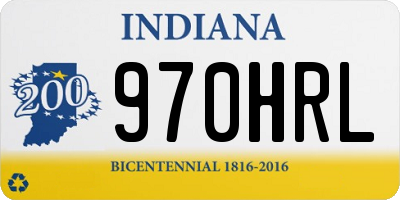 IN license plate 970HRL