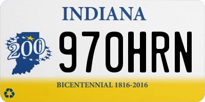 IN license plate 970HRN