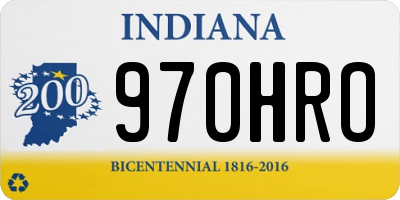 IN license plate 970HRO