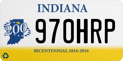 IN license plate 970HRP
