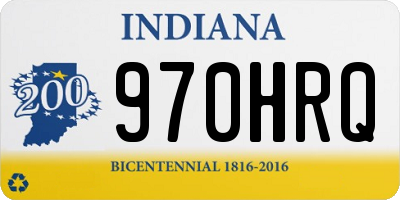IN license plate 970HRQ