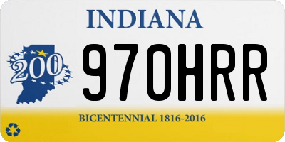 IN license plate 970HRR