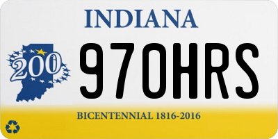 IN license plate 970HRS