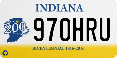 IN license plate 970HRU
