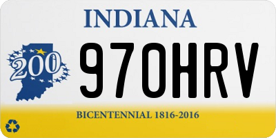 IN license plate 970HRV