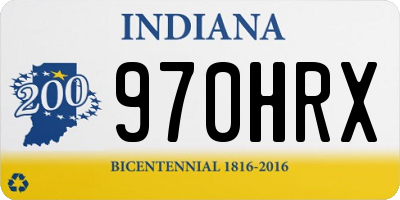 IN license plate 970HRX