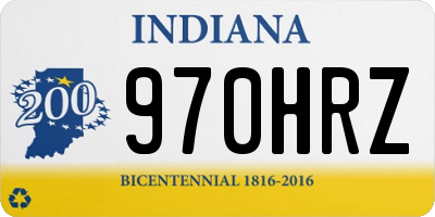 IN license plate 970HRZ