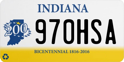 IN license plate 970HSA