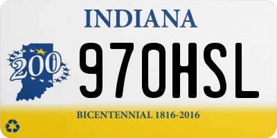 IN license plate 970HSL