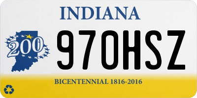 IN license plate 970HSZ