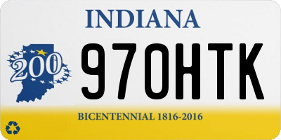 IN license plate 970HTK