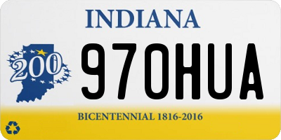 IN license plate 970HUA