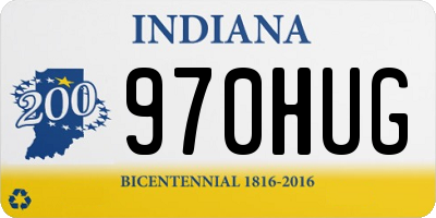 IN license plate 970HUG