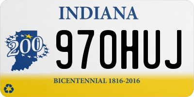 IN license plate 970HUJ