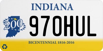 IN license plate 970HUL