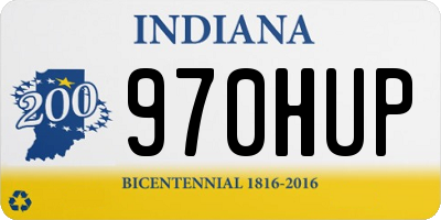 IN license plate 970HUP