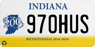IN license plate 970HUS