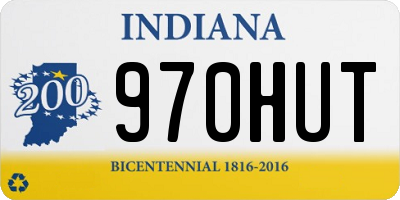 IN license plate 970HUT