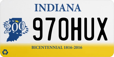 IN license plate 970HUX