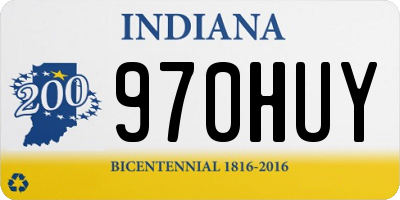 IN license plate 970HUY