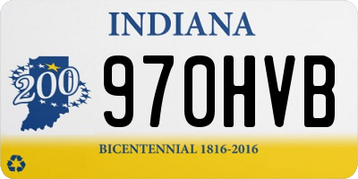 IN license plate 970HVB