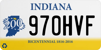 IN license plate 970HVF
