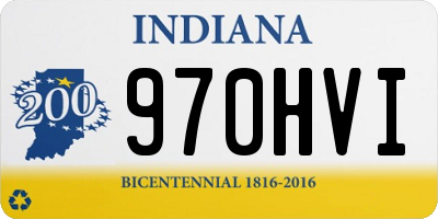 IN license plate 970HVI