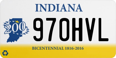 IN license plate 970HVL