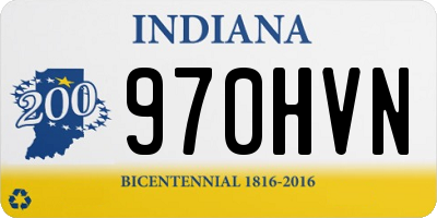 IN license plate 970HVN