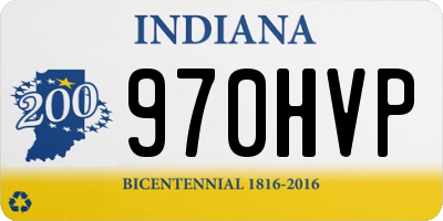 IN license plate 970HVP
