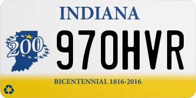 IN license plate 970HVR