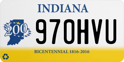 IN license plate 970HVU