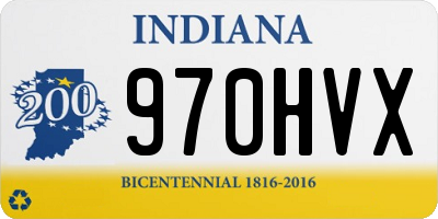 IN license plate 970HVX