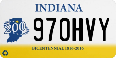 IN license plate 970HVY