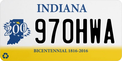 IN license plate 970HWA