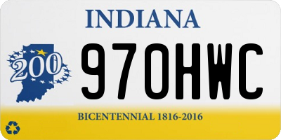 IN license plate 970HWC
