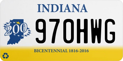 IN license plate 970HWG