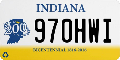 IN license plate 970HWI