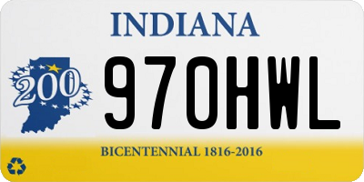 IN license plate 970HWL