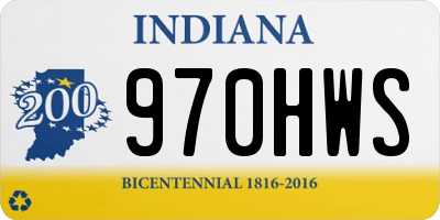 IN license plate 970HWS