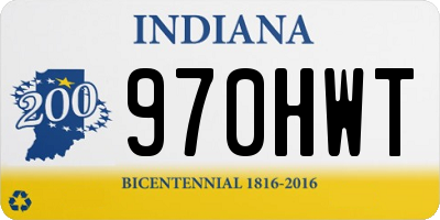 IN license plate 970HWT