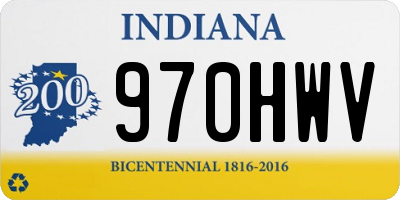 IN license plate 970HWV