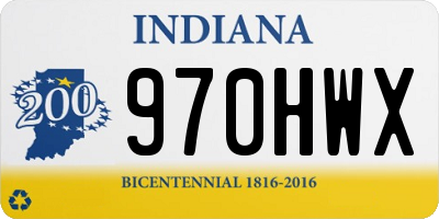 IN license plate 970HWX